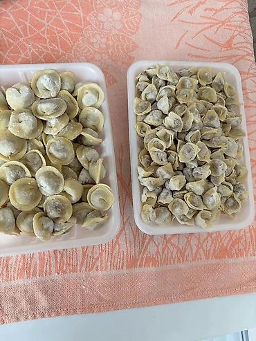 nahar yeməyi: Ev üsulu dondurulmuş pelmeni (kiçik ölçü, əl ilə bükülüb) ve esl baki — 3