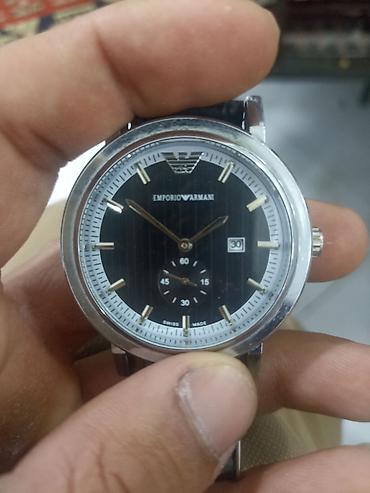 emperio armani: Emporio Armani kişi qol saatı - Klassik dairəvi korpus, parlaq metal — 1