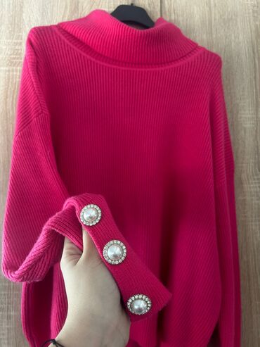 prljavo roza haljina: M (EU 38), L (EU 40), Wool, Casual cut, Single-colored
