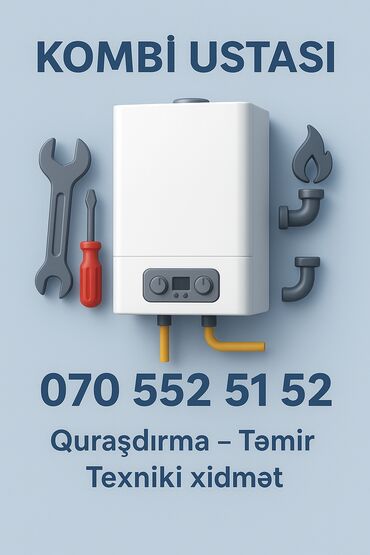 Ноутбуки, компьютеры: Kombi ustası xidməti - Quraşdırma: müxtəlif marka və modellərin kombi