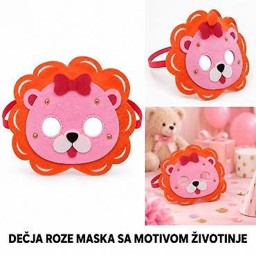 KMT Halloween dečja maska sa drškom – lav HW-005 Opis: - Dečja maska