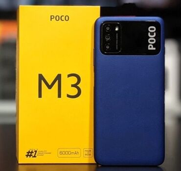 телефон fly андроид 4 2: Poco M3, 128 ГБ, цвет - Синий, С документами