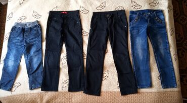 детский брюки: Джинсы и брюки, цвет - Синий, Б/у