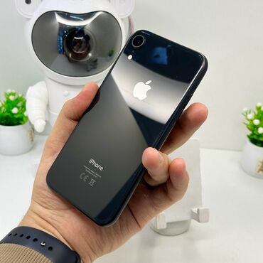 Realme: IPhone Xr, Б/у, 64 ГБ, Черный, Чехол, 100 %
