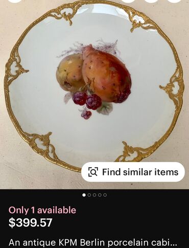 Ostali antikviteti: Tanjir KPM 1924 godina,dekorativni Julius Menzela,rucno oslikan. Sve — 15