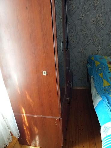 boru: İşlənmiş, 3 qapılı, Güzgülü, Qəhvəyi, Taxta, Açılan, Düz dolab — 2