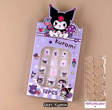 magic glip: Накладные ногти Kuromi, 12 шт. - Дизайн: тематические принты Kuromi в — 4