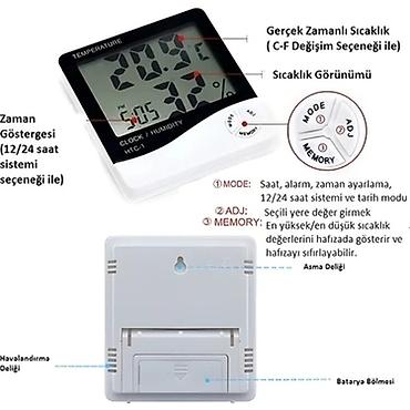 Градусники, тепловизоры: HTC-1 model universal termometr və higrometr otaq şəraitində — 3