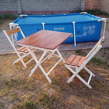foldable table: Раскладной столик для дачи и не только из дерева, полностью выполнен — 2
