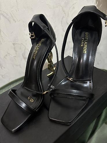 Basanoşka və səndəllər: YSL, Ölçü: 38, rəng - Qara, Yeni — 1
