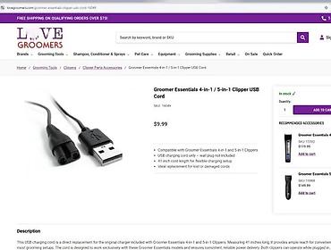 Ostala elektronika: USB kabl za punjenje električnog brijača – 2-pinski (dvostruki) — 9