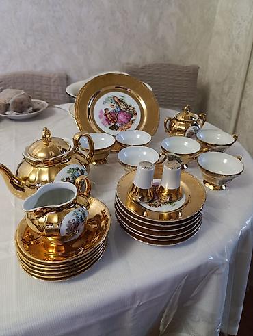 Кухонные принадлежности: Чайный набор, цвет - Золотой, Фарфор, Япония — 2