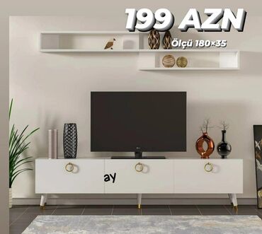 tv stent modelleri: Yeni, Düz TV altlığı, Polkalı, Laminat, Azərbaycan