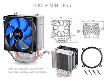 Настольные ПК и рабочие станции: Система охлаждения, Новый, DeepCool, Для процессора, Для ПК