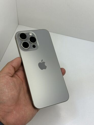 купить бу кофемашину: IPhone 15 Pro Max, Колдонулган, 256 ГБ, Natural Titanium, 90 %