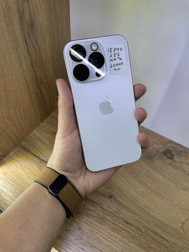 поко ф6 про бишкек: IPhone 15 Pro, 256 ГБ, White Titanium, 100 %