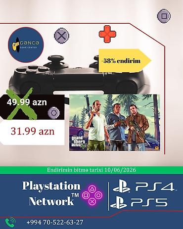 x 5: PlayStation Network üçün rəqəmsal oyunlar – PS4 və PS5 • Grand Theft — 1