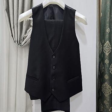kurtalar: Klassik qara üçlü kostyum dəsti – MR MORQAN - Komplekt: pencək, jilet — 4