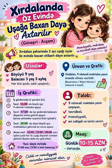 bolt ayiq surucu olmaq: Dayə tələb olunur, İstənilən yaş, 1 ildən az təcrübə, Dəyişən qrafik — 1