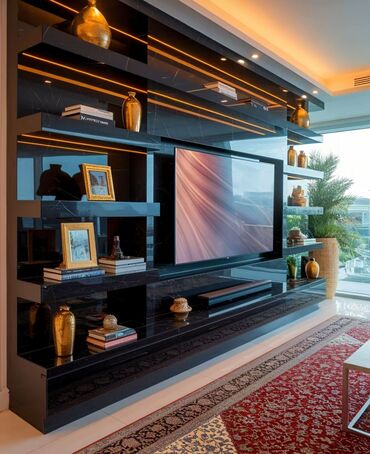 TV altlığı: Düz TV altlığı, Polkalı, Laminat — 11