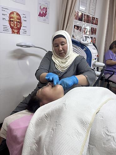 Массаж: Фейс массаж.Табигый жол менен беттеги бырыштарды, баштагы, желкедеги — 2