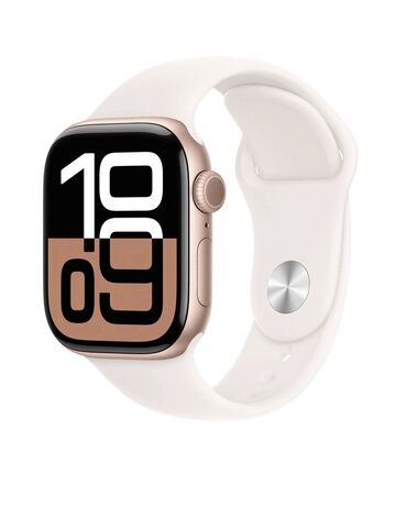 мониторы: Apple Watch Series 10, Aluminum Case with Sport Band цвета розового