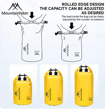 каяк: Водонепроницаемый гермомешок рюкзак Mountainhiker Черный 5л -700 сом — 3