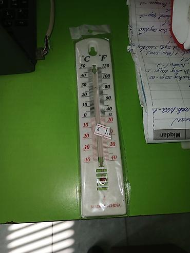 Градусники, тепловизоры: Divar tipli analoq termometr - Temperatur göstəricisi: həm Selsi — 2