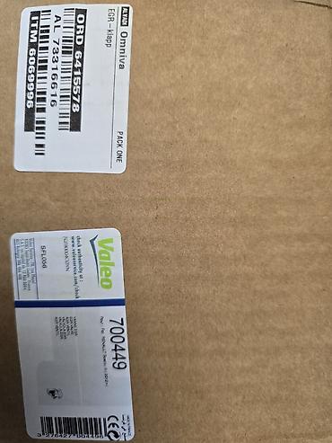 moto usda: Valeo EGR klapanı - Brend/model: Valeo 700449 (qutudakı etiket üzrə) — 2