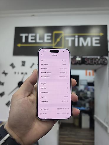 telefon nomresi: IPhone 17 Pro, 256 GB, Ağ, Zəmanət, Simsiz şarj, Face ID — 3
