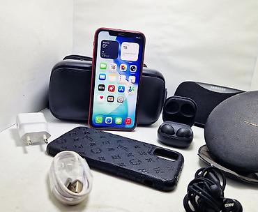 Apple iPhone: IPhone 11, Б/у, 64 ГБ, Красный, Наушники, 91 % — 18