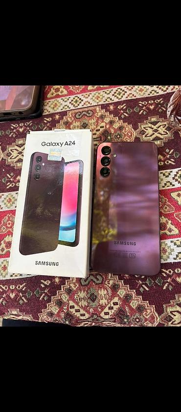 Техника и электроника: Samsung Galaxy A24 4G, 128 ГБ, цвет - Фиолетовый, Отпечаток пальца — 1