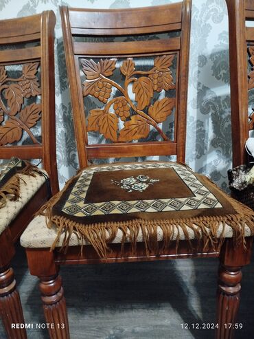 Столы и стулья для зала: Стол и стул для зала, Б/у, Самовывоз, цвет - Коричневый — 8