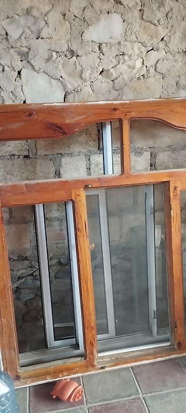 Ремонт и строительство: PVC və taxta çərçivəli şüşə pəncərələr dəsti - Material: ağ rəngli — 1
