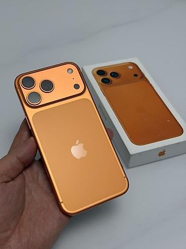 айфон купить бишкек: IPhone 17 Pro Max, Б/у, 512 ГБ, Оранжевый, Коробка, 95 % — 1