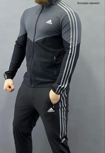 спортивный костюм адидас мужской оригинал: Спортивный костюм M (EU 38), L (EU 40), 3XL (EU 46), цвет - Зеленый