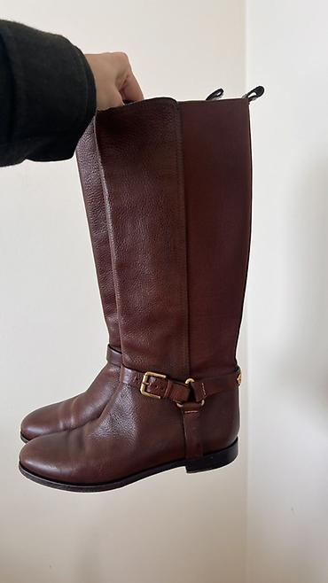 boot: Высокие женские кожаные сапоги Ralph Lauren оригинал в стиле жокейских — 1