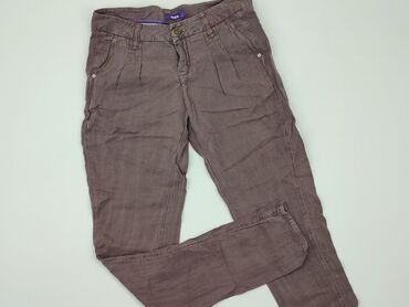 brązowa satynowe spódnice: Material trousers, Mexx, XS (EU 34), condition - Fair