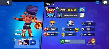 PS2 & PS1 (Sony PlayStation 2 & 1): Brawl Stars oyunu üçün hesab təklif olunur. Hesabda "PRO___"
