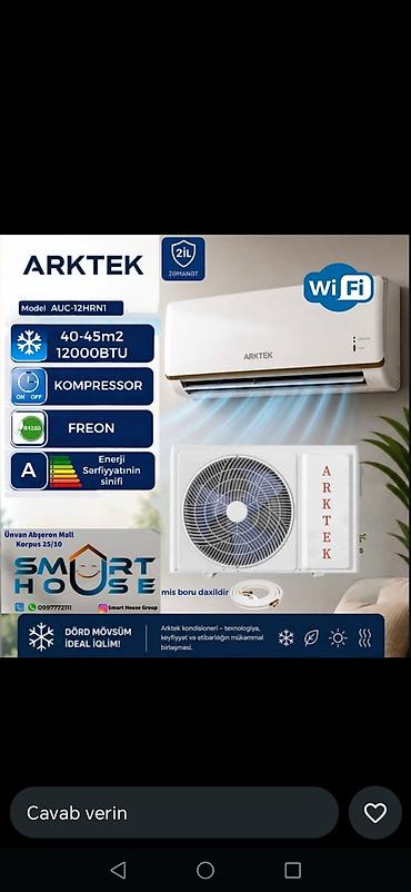 arktek kondisioner: ARKTEK split kondisioner – Model AUC-12HRN1 - Güc: 12000 BTU - — 1