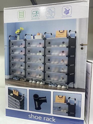 Многоярусная модульная обувница Shoe Rack. - Конструкция: секционная