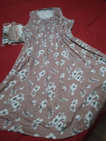 kiqurum qadın pijamaları: Qadınlar üçün gecelik razmer 5XL - Model: qolsuz, A-kəsimli, geniş