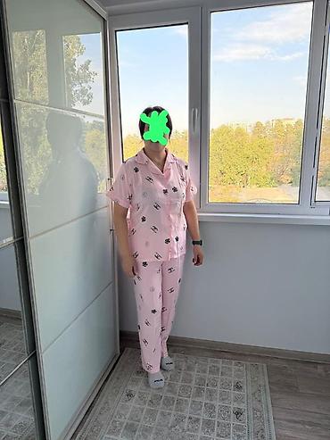 пижама 5в1: Женские пижамные комплекты - Формат: кофта на пуговицах + длинные — 1