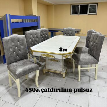 Masa və oturacaq dəstləri: Qonaq otağı üçün, Açılmayan, Dördbucaq masa, 6 stul -da lalafo.az — 7 Masa və oturacaq dəstləri: Qonaq otağı üçün, Açılmayan, Dördbucaq masa, 6 stul — 7
