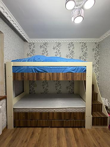 setka carpayi: Oğlan və qız üçün, İşlənmiş, Çarpayı, Matras ilə, Siyirməli, Dəmir — 1