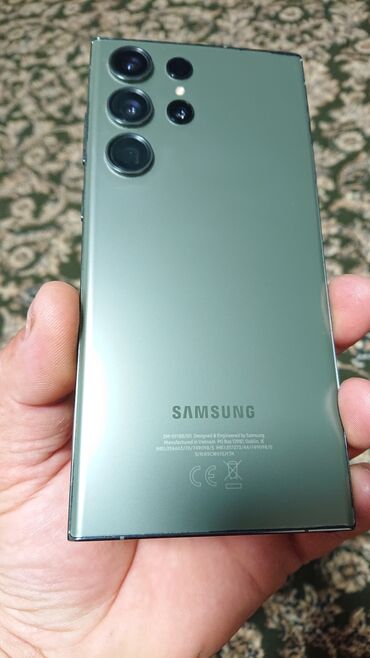 Мобильные телефоны и аксессуары: Samsung Galaxy S23 Ultra, Б/у, 256 ГБ, цвет - Зеленый, 2 SIM, eSIM