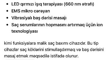 Gözəllik və sağlamlıq: Dalitone saç baxımı cihazı dəsti Xüsusiyyətlər: - LED qırmızı işıq — 2