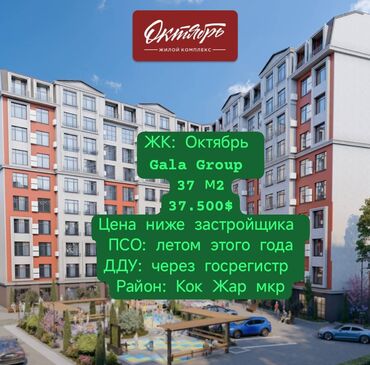 Продажа квартир: 1 комната, 37 м², Элитка, 9 этаж, ПСО (под самоотделку)