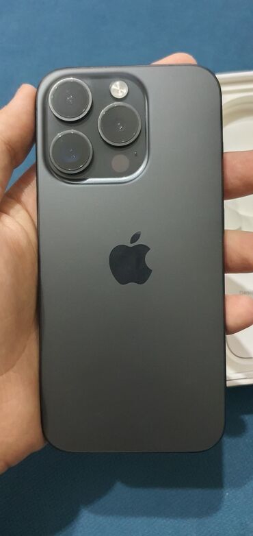 Apple iPhone: IPhone 15 Pro, Б/у, 256 ГБ, Black Titanium, Коробка, 92 %