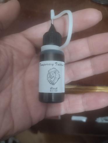 müvəqqəti tattoo: Müvəqqəti döymə mürəkkəbi – qara, 0.5 oz - Məhsul: Temporary Tattoo — 1